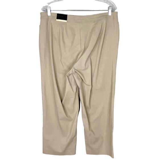 Lane Bryant Crop Pants 14 Tan Khaki Stretch New - Picture 4 of 10